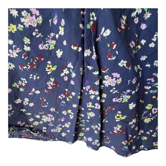 Women's VINTAGE blouse floral purple 3/4 sleeve Crewcuts J.crew U.K front button - Picture 5 of 11